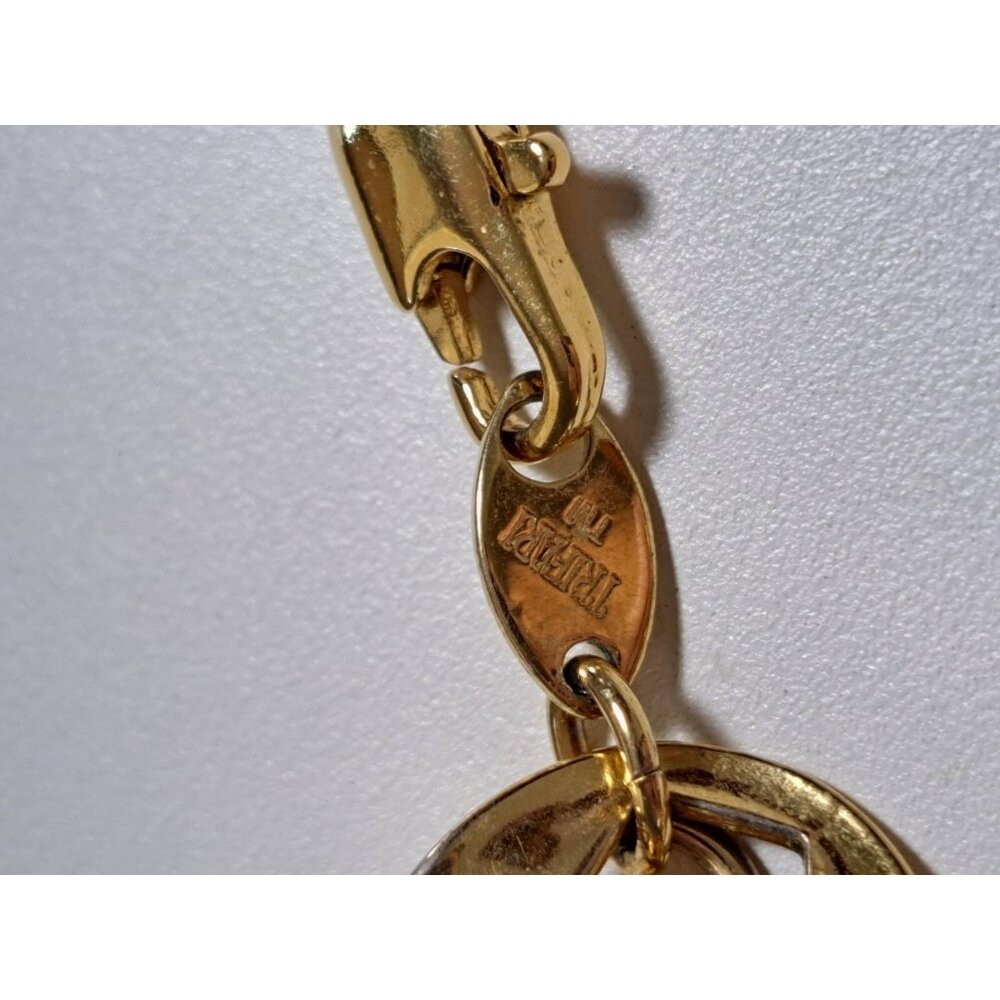 Vintage Trifari Bold Rope Chain Link Goldtone Necklace Women's - Picture 3 of 10